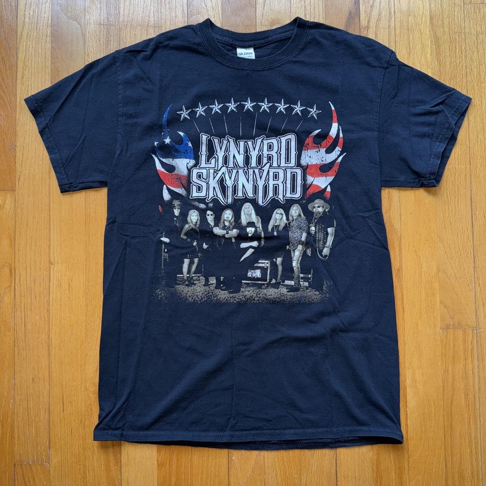 Gildan‎ Lynyrd Skynyrd Shirt Mens M Black Street Survivors Farewell Tour Tee